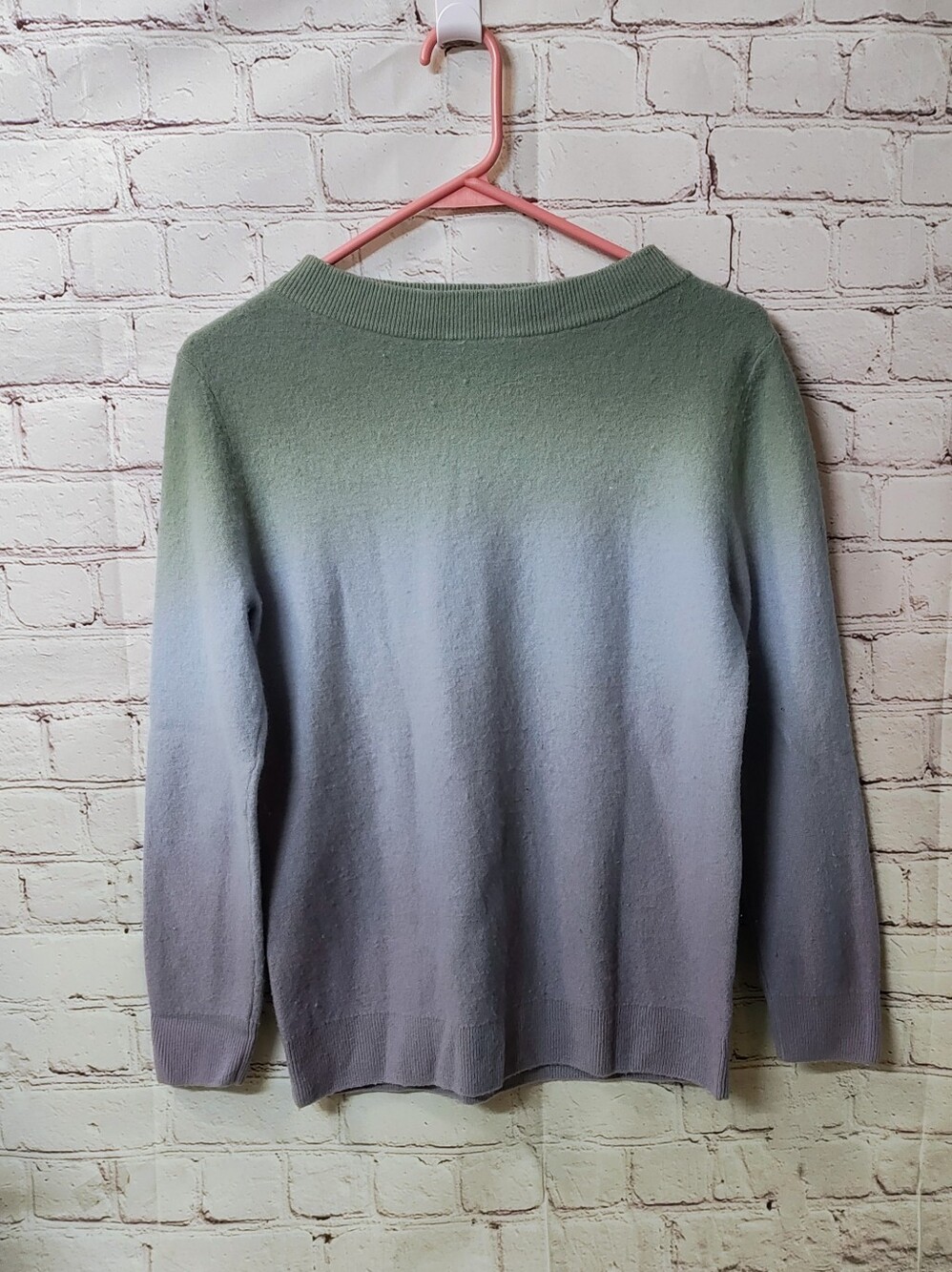 Nordstrom Cashmere Wool Mock Neck Tie Dye Sweater Ombre Med Fairy